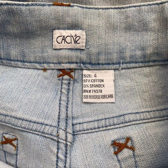 Cache Capri Studded Cropped Jeans Size 4 - Picture 7 of 7